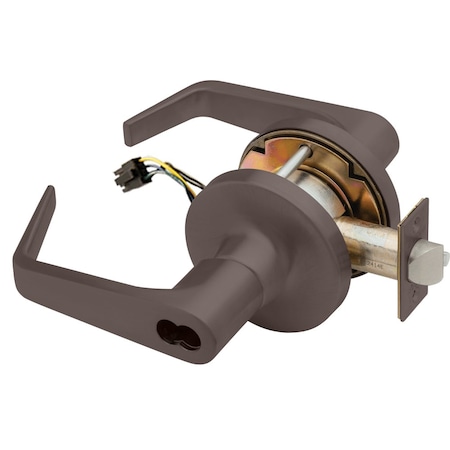 Falcon Grade 1 Storeroom Electric Cylindrical Lock, Fail Secure, SFIC Prep Less Core, 6 to 7 Pins, Dane Lev T881BD D 613 24V